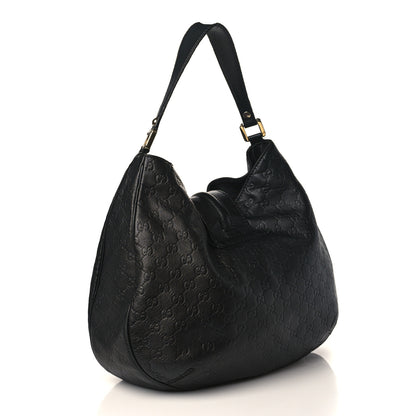 Gucci Guccissima Large New Ladies Web Hobo Black 3 of 11