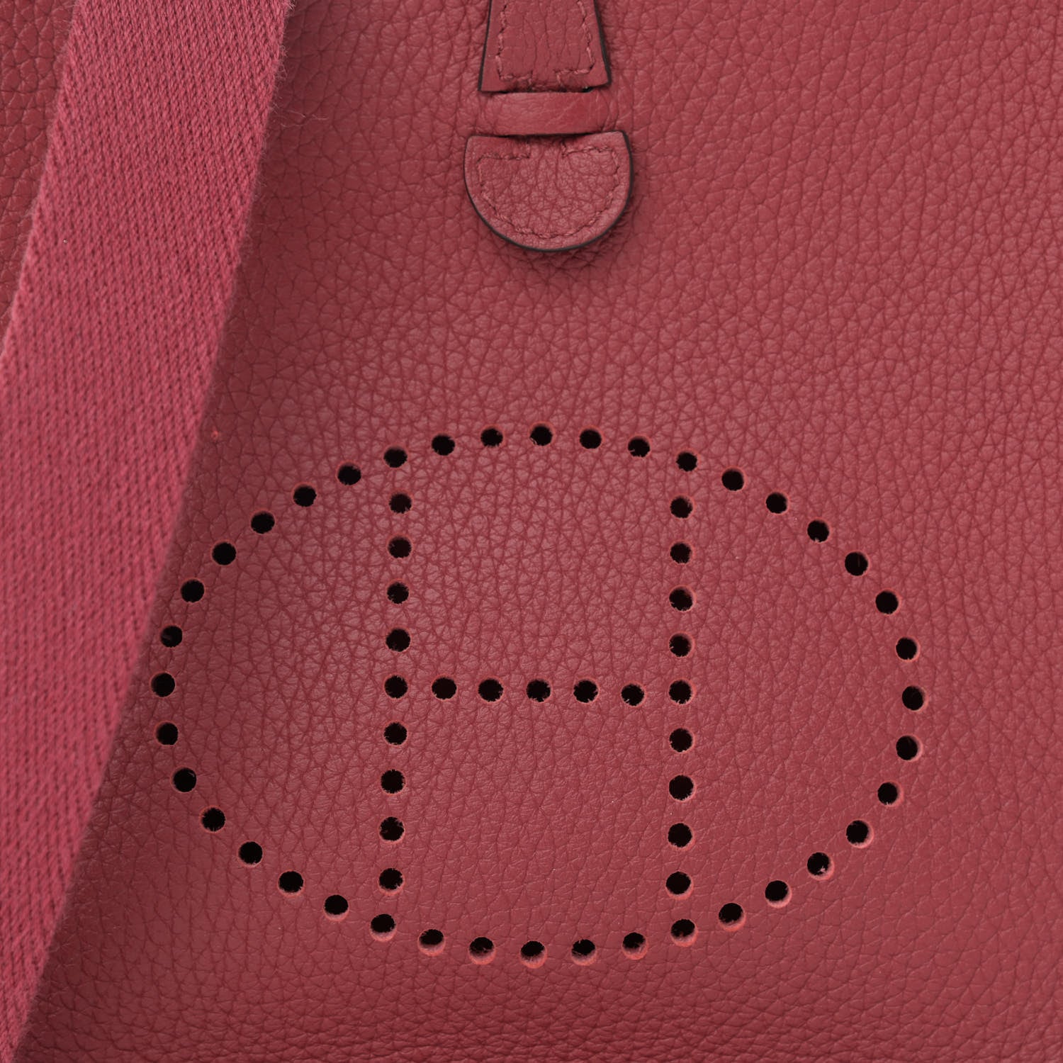 Hermes Taurillon Clemence Evelyne TPM Rouge Grenat 7 of 10