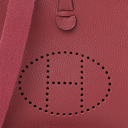 Hermes Taurillon Clemence Evelyne TPM Rouge Grenat 7 of 10