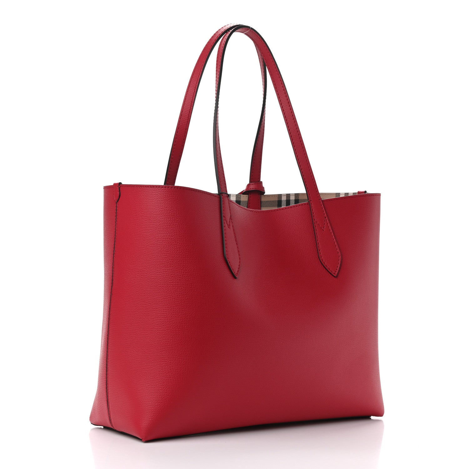 Burberry Haymarket Check Medium Reversible Tote Red 5 of 18