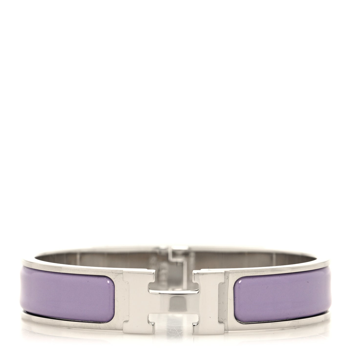 Enamel Narrow Clic Clac H Bracelet PM Lilas