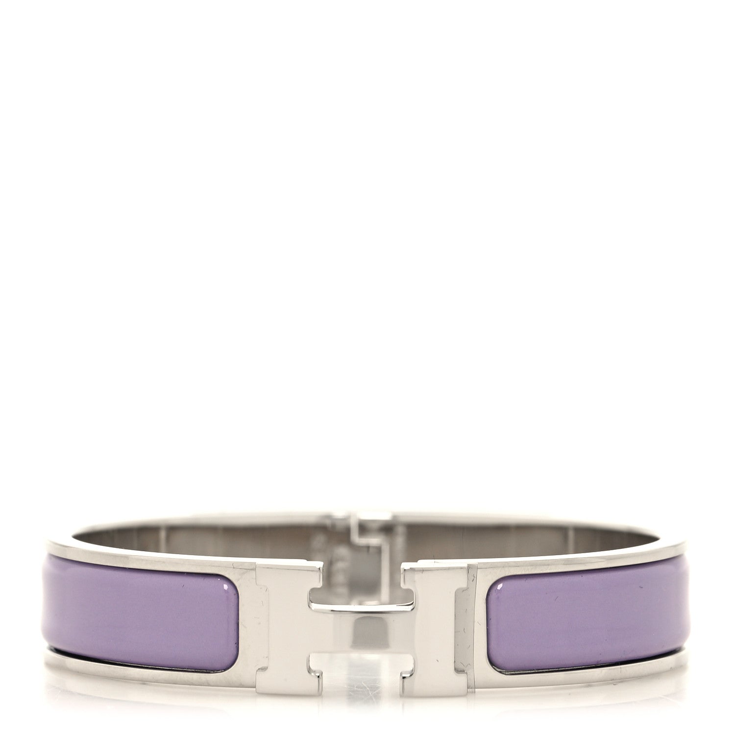 Hermes Enamel Narrow Clic Clac H Bracelet PM Lilas 1 of 6