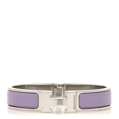 Hermes Enamel Narrow Clic Clac H Bracelet PM Lilas 1 of 6