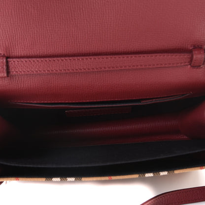 Burberry Grainy Calfskin Vintage Check Small Macken Crossbody Bag Crimson 4 of 6