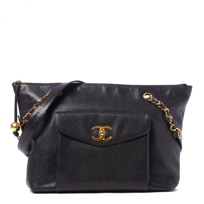 Chanel Caviar CC Shoulder Bag Black 1 of 8