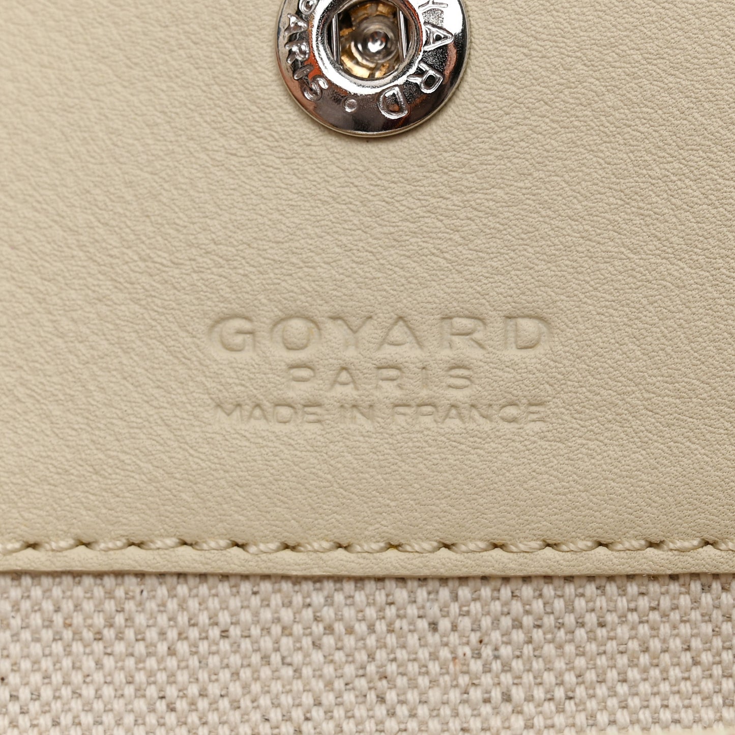 Goyardine Embroidered Seahorse Reversible Anjou PM Sand