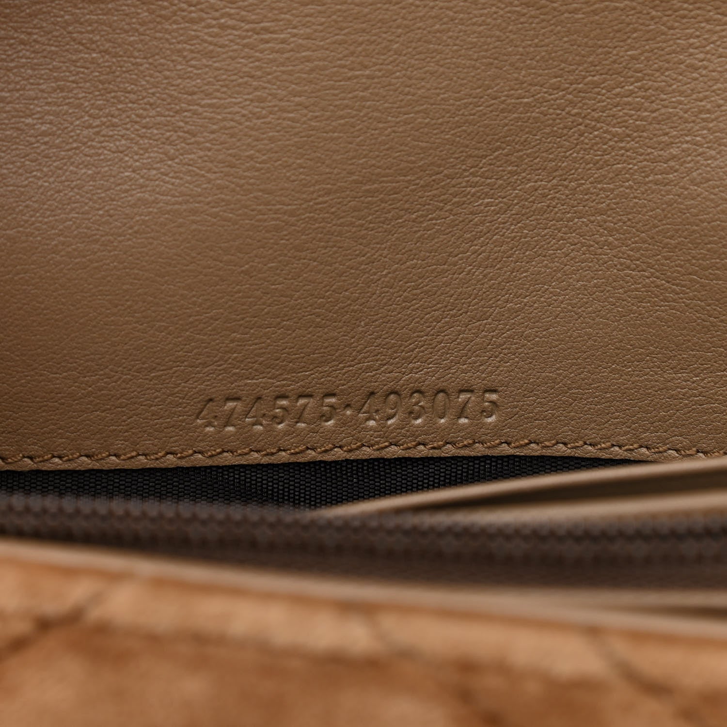 Gucci Velvet Matelasse GG Marmont Chain Wallet Taupe 7 of 12