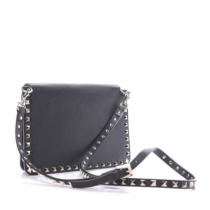 Valentino Garavani Pebbled Calfskin Rockstud Side Slip Crossbody Black 3 of 10
