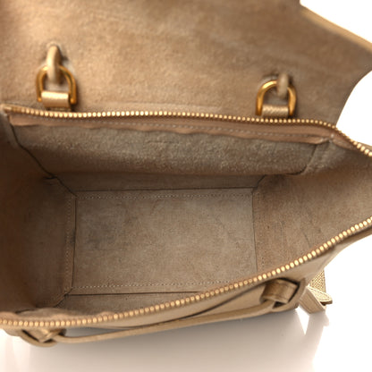 Celine Laminated Calfskin Nano Belt Bag Gold 5 of 8