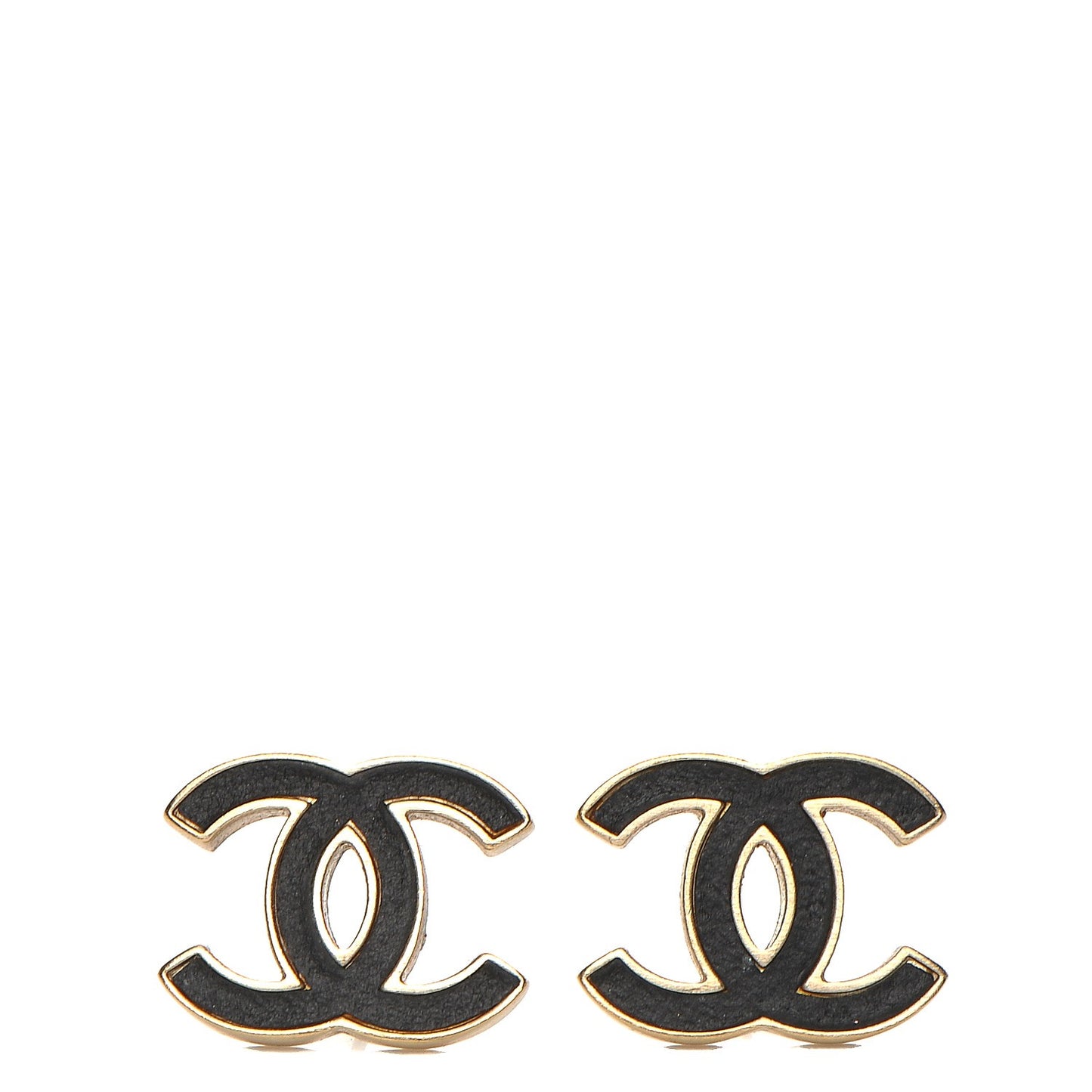 Lambskin CC Earrings Black