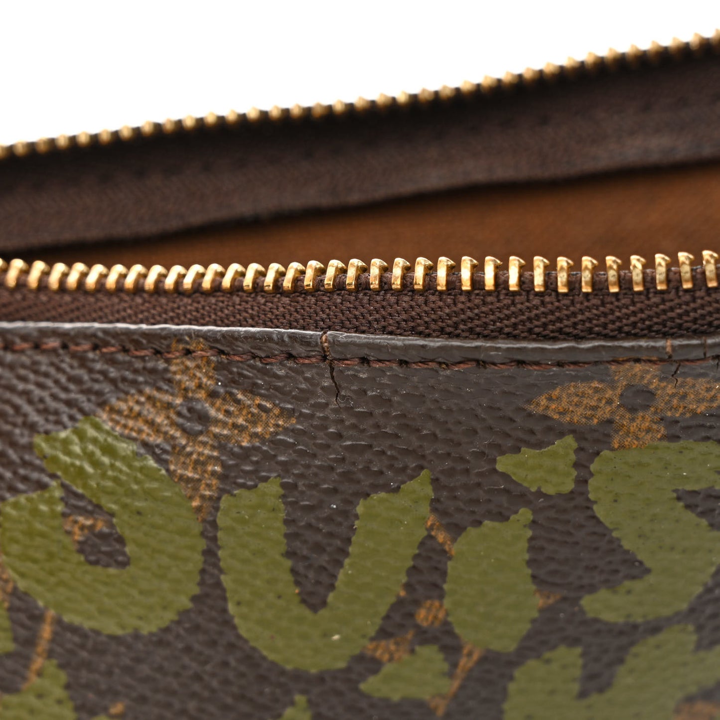 Monogram Graffiti Pochette Accessories Kaki