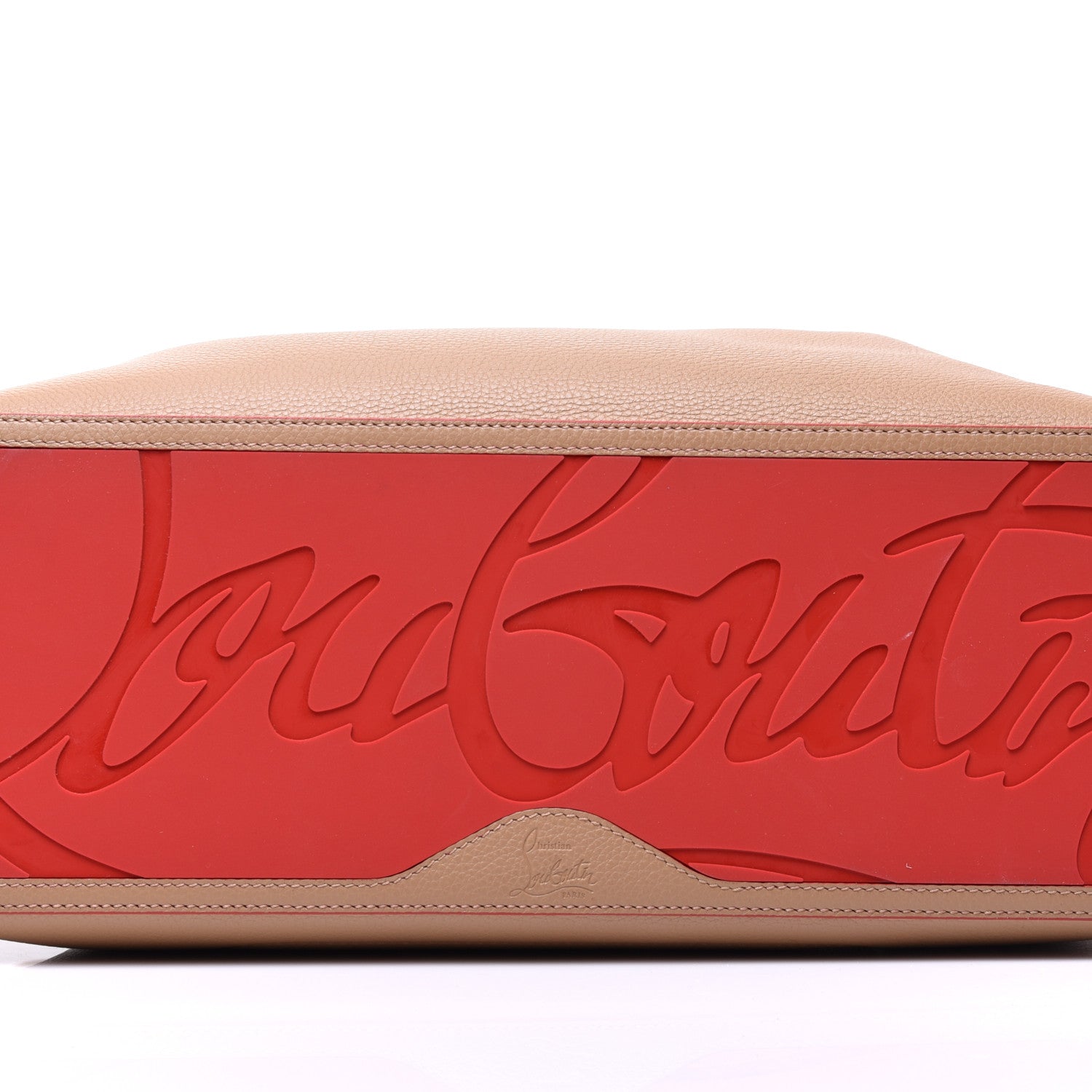 Christian Louboutin Calfskin Large Cabarock Spikes Tote Nude 10 of 10