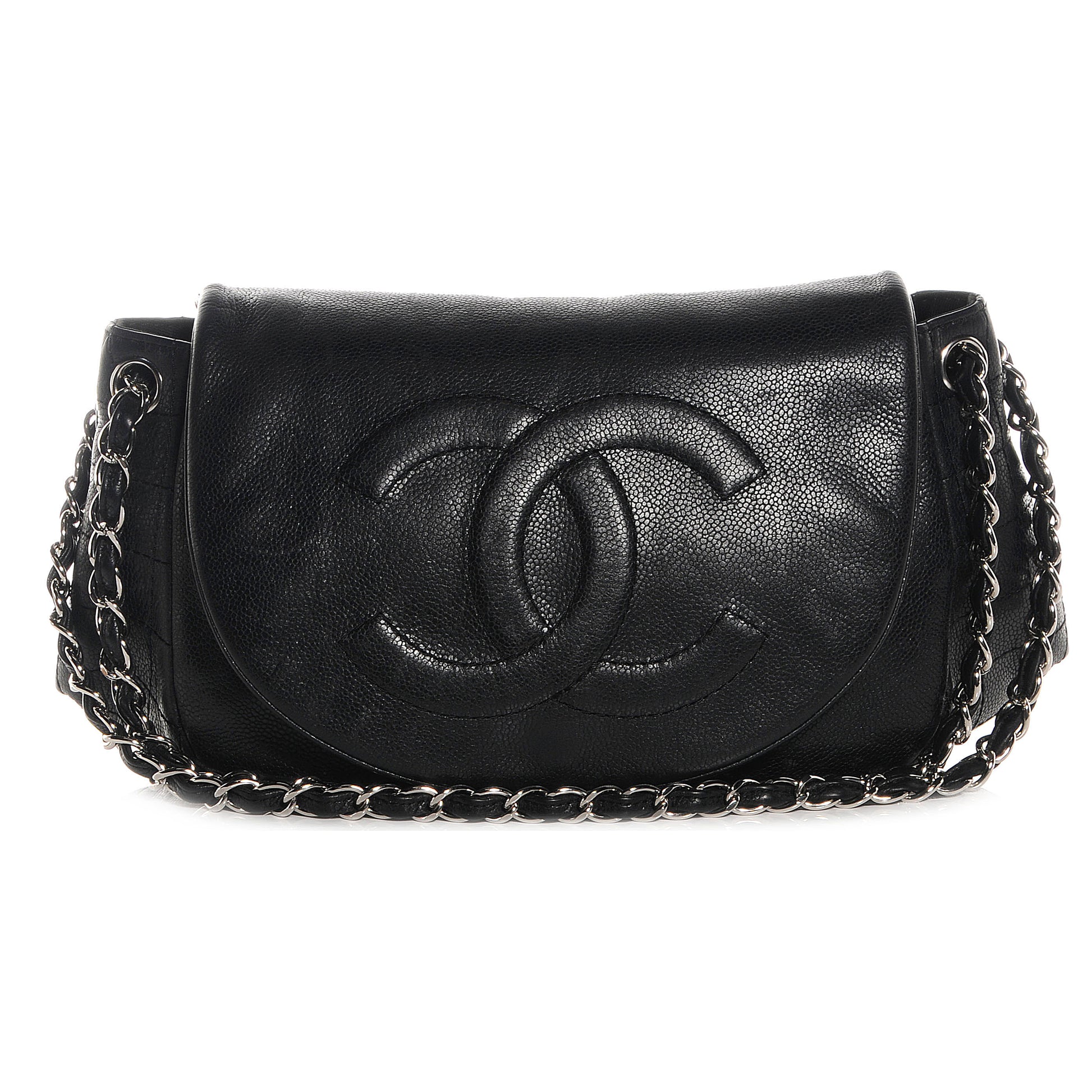 Chanel Caviar Half Moon Large Flap Black 1 of 7