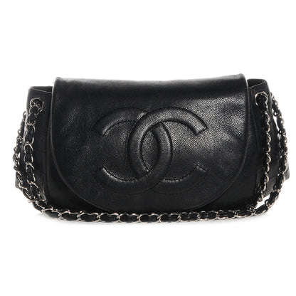 Chanel Caviar Half Moon Large Flap Black 1 of 7