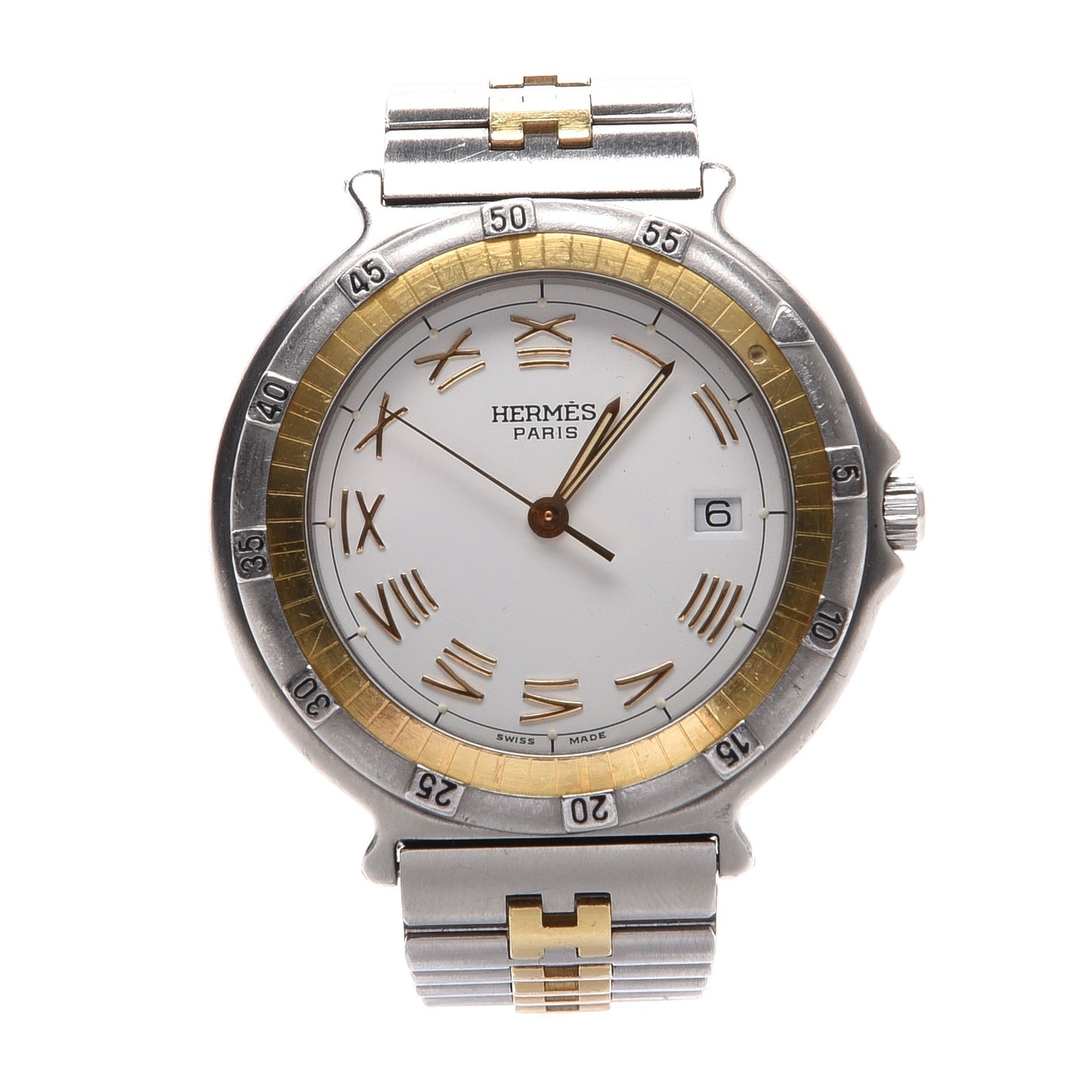 Stainless Steel 36mm Captain Nemo Quartz Watch Gold