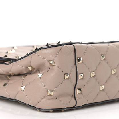 Valentino Garavani Lambskin Medium Rockstud Spike Shoulder Bag Poudre 7 of 13