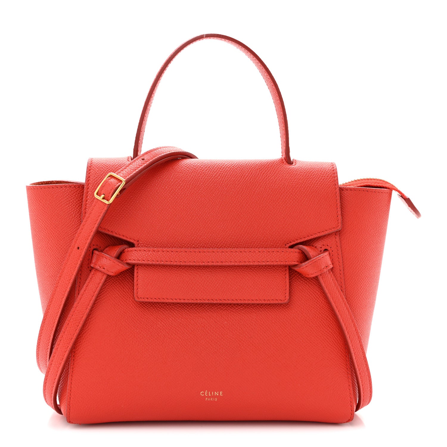 Celine Grained Calfskin Nano Belt Bag Coral 1 of 16