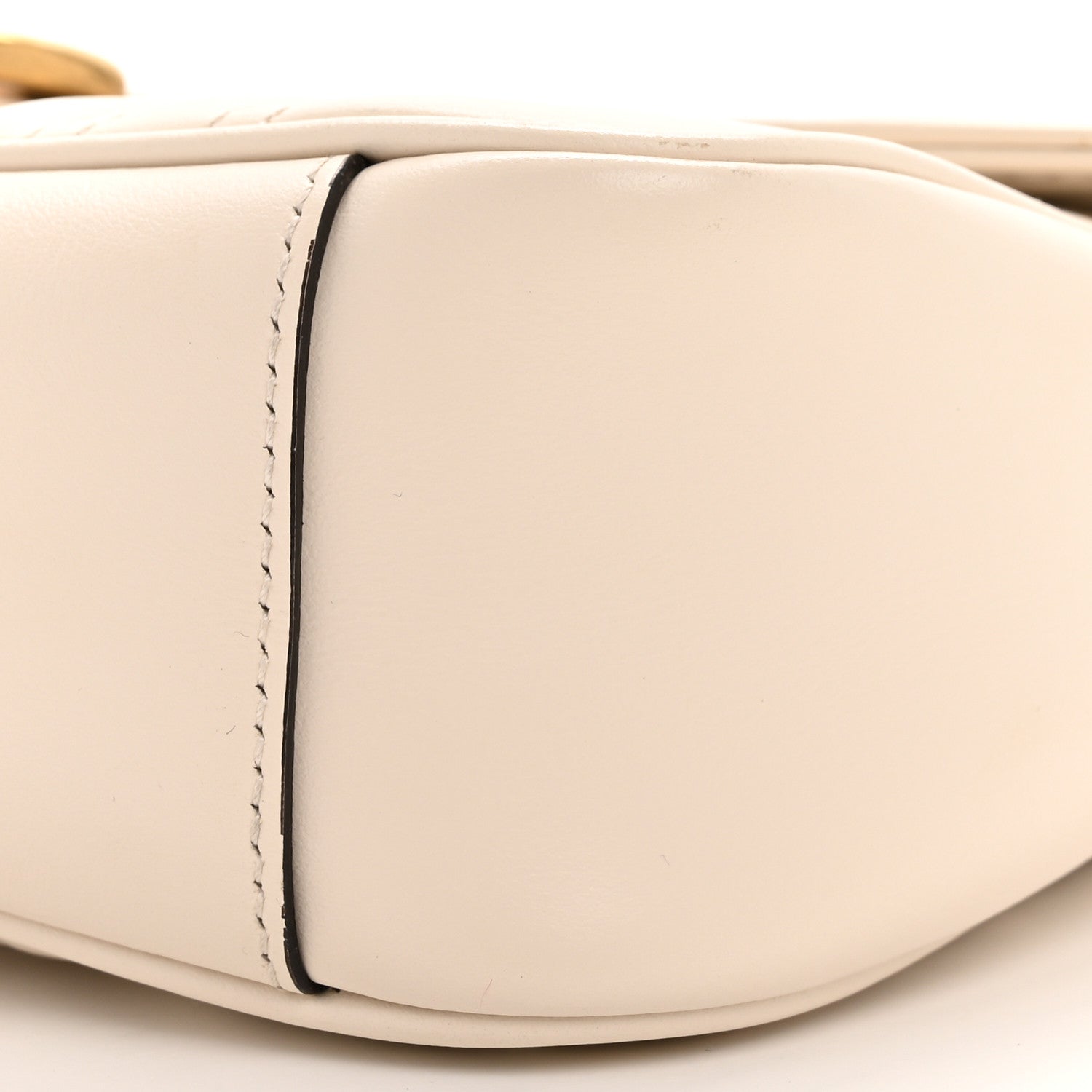 Gucci Calfskin Matelasse Small GG Marmont Shoulder Bag White 10 of 14