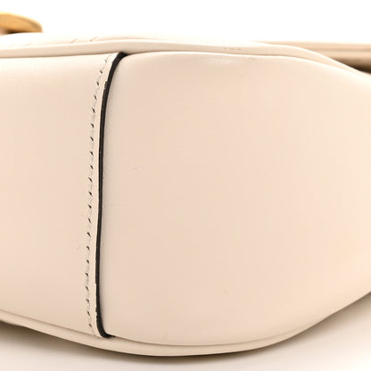 Gucci Calfskin Matelasse Small GG Marmont Shoulder Bag White 10 of 14