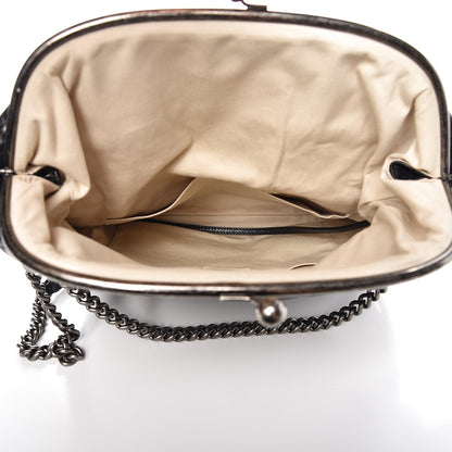 Chanel Glazed Calfskin Quilted Framed Shoulder Bag Black 5 of 7