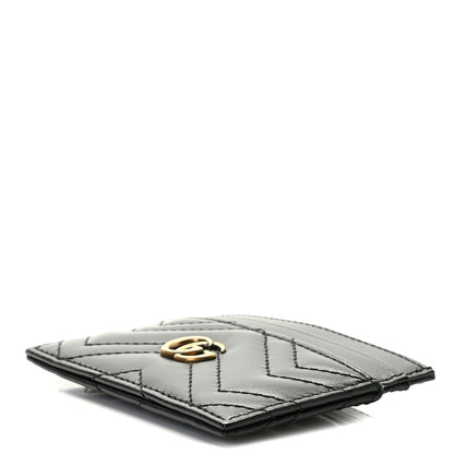 Gucci Calfskin Matelasse GG Marmont Card Holder Black 6 of 8