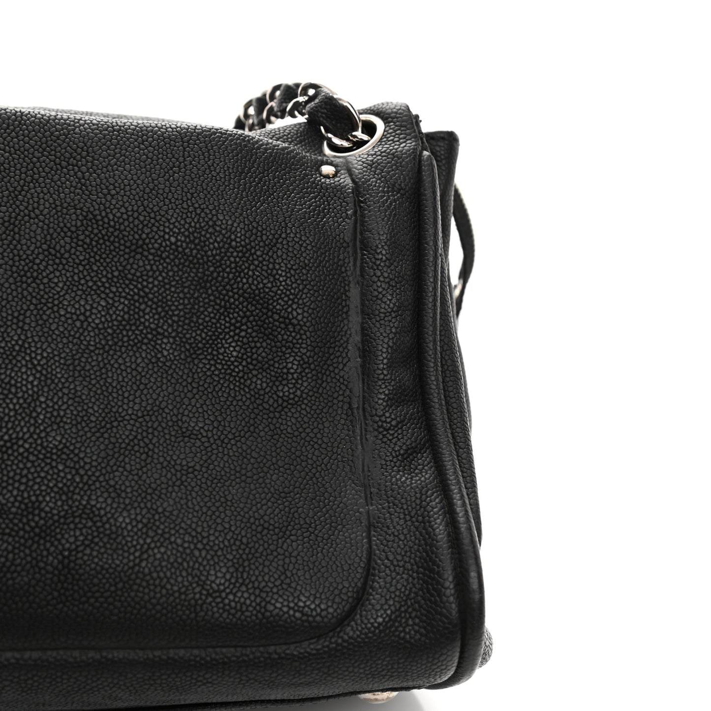 Caviar Diagonal Ligne Tote Black