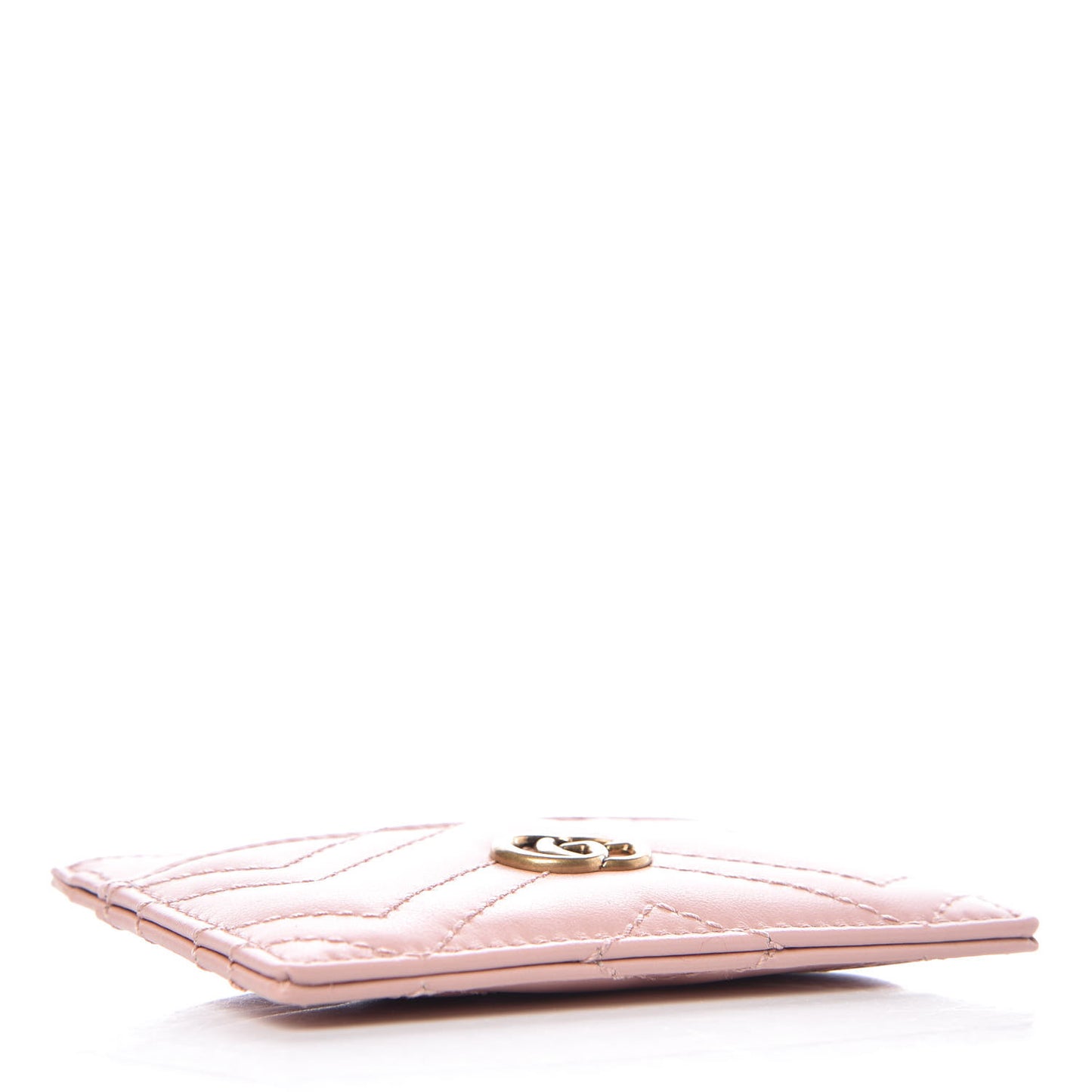 Calfskin Matelasse GG Marmont Card Holder Perfect Pink