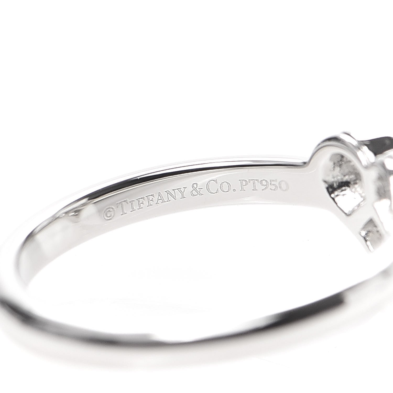 Tiffany Platinum Diamond Hearts Ring 47 4 4 of 4
