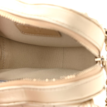 Chanel Metallic Lambskin Quilted CC In Love Heart Waist Belt Bag With Chain Gold 5 of 12