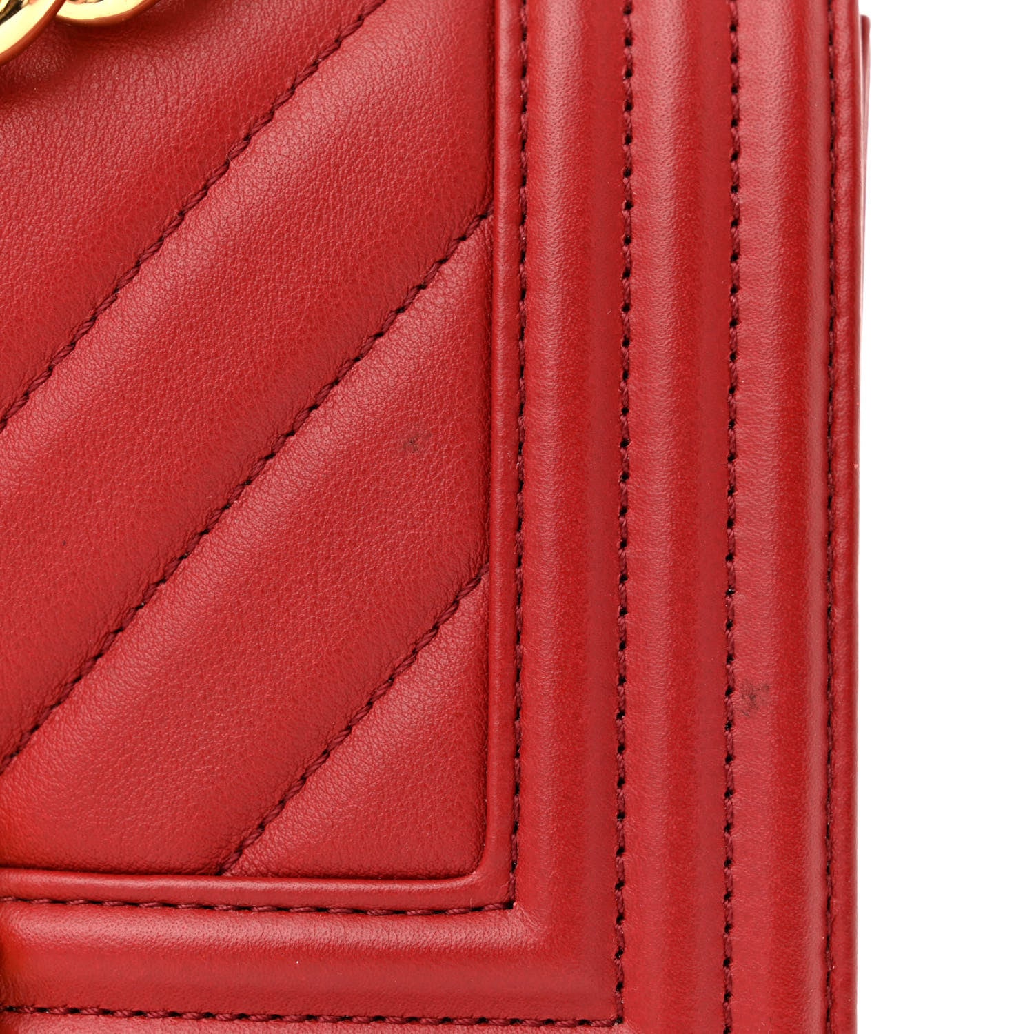 Chanel Calfskin Chevron Quilted Small Boy Flap Red 12 of 12