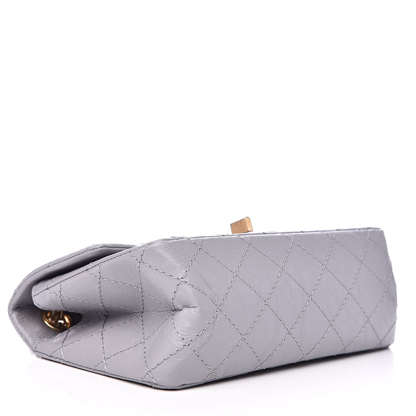 Aged Calfskin Quilted 2.55 Reissue Mini Flap Grey