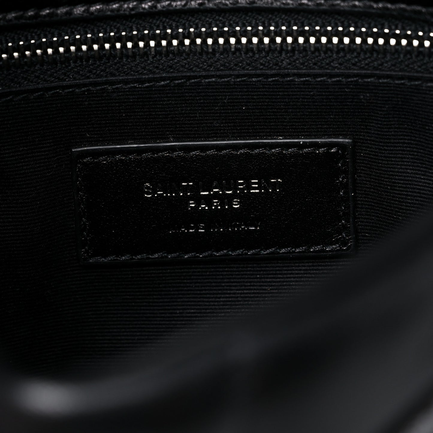 Lambskin Quilted Toy Loulou Puffer Monogram Chain Satchel Black