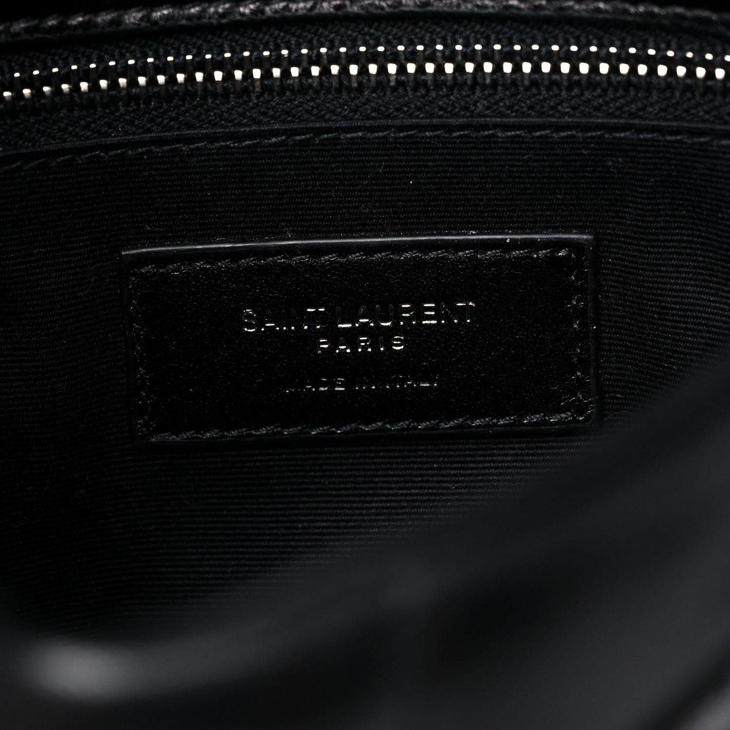 Saint Laurent Lambskin Quilted Toy Loulou Puffer Monogram Chain Satchel Black 7 of 12