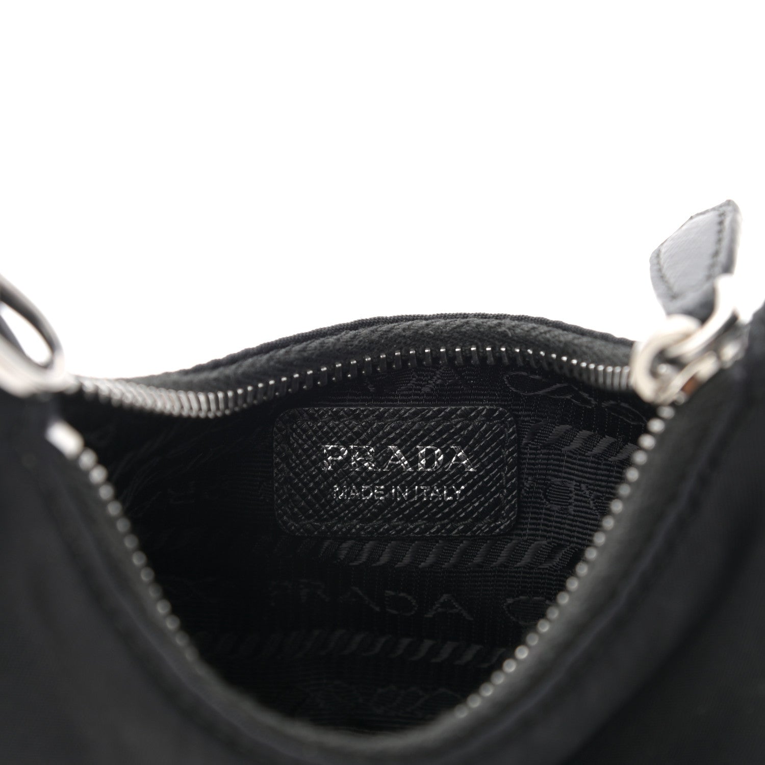 Prada Tessuto Nylon Mini Re-Edition 2000 Shoulder Bag Black 6 of 13
