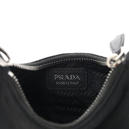 Prada Tessuto Nylon Mini Re-Edition 2000 Shoulder Bag Black 6 of 13