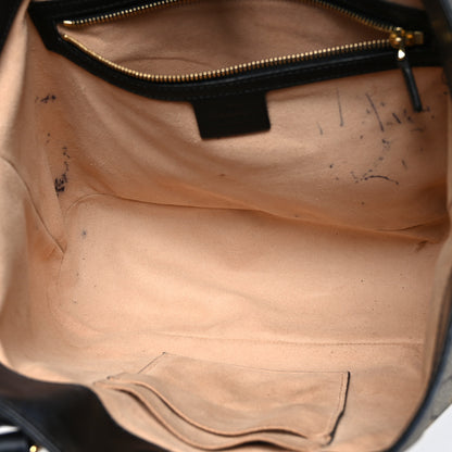 Gucci Soft GG Supreme Monogram Bees Small Crossbody Tote Beige Oro Black 5 of 13