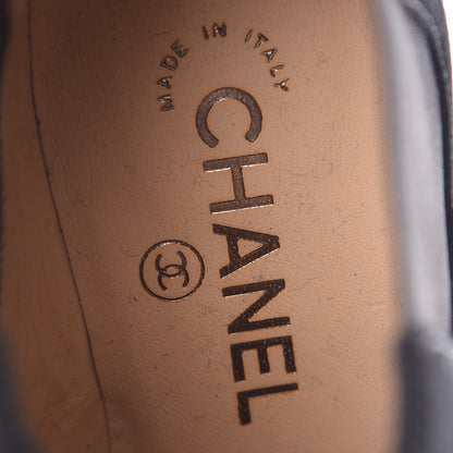 Chanel Suede Patent Cap Toe Short Boots 36 Black 7 of 9