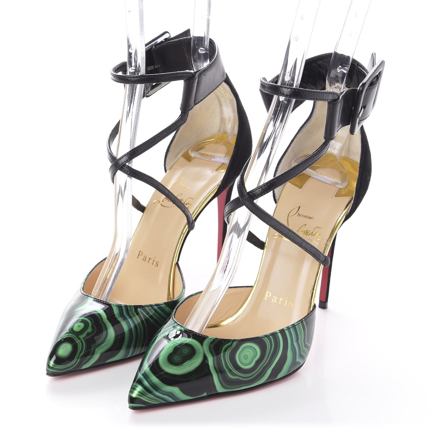 Veau Velours Nappa Patent Malachite Suzanna 100 Pumps 36 Vert Black