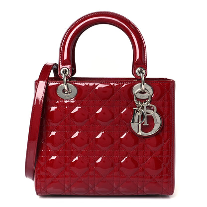 Christian Dior Patent Cannage Medium Lady Dior Red 1 of 10