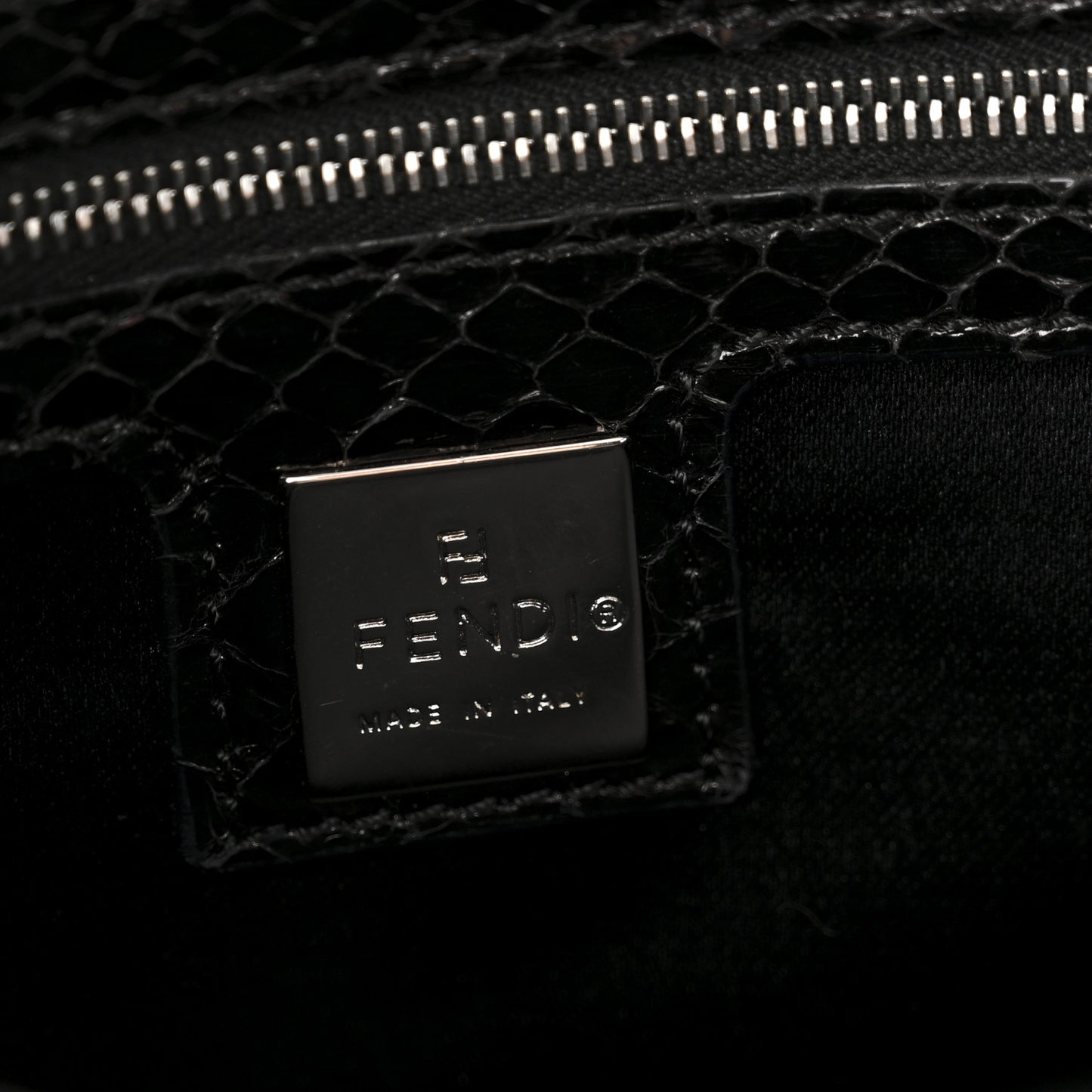 Snakeskin Baguette Black