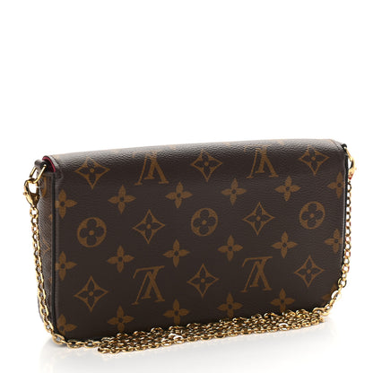 Louis Vuitton Monogram Pochette Felicie Chain Wallet Fuchsia 4 of 10