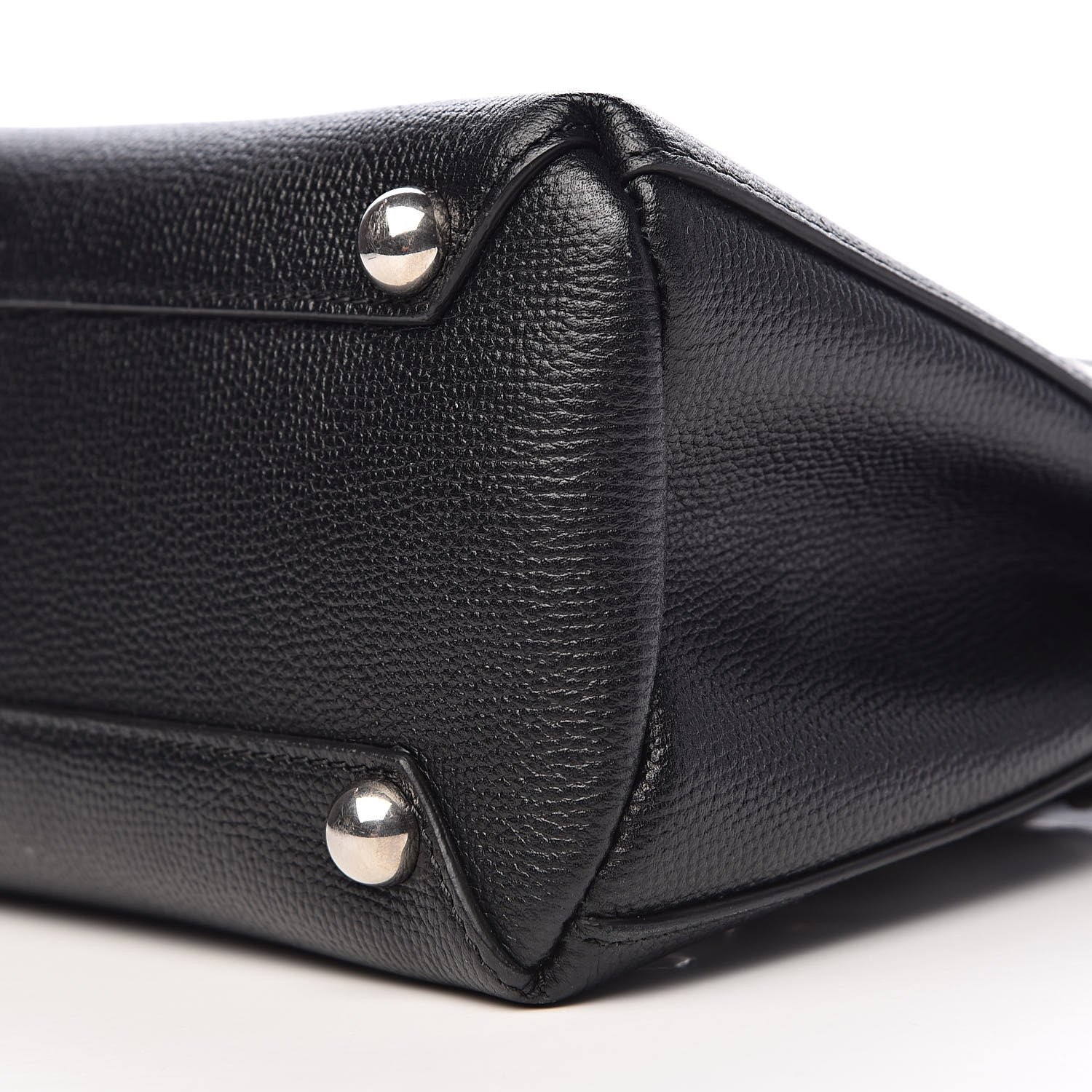 Burberry Grainy Calfskin House Check Grommet Baby Banner Tote Black 11 of 13