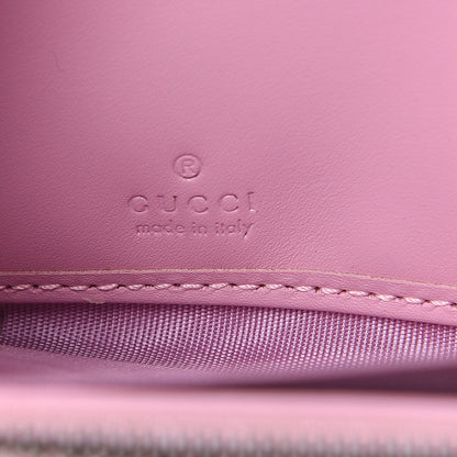 Gucci GG Supreme Monogram Strawberry Zip Around Wallet Light Pink 6 of 10