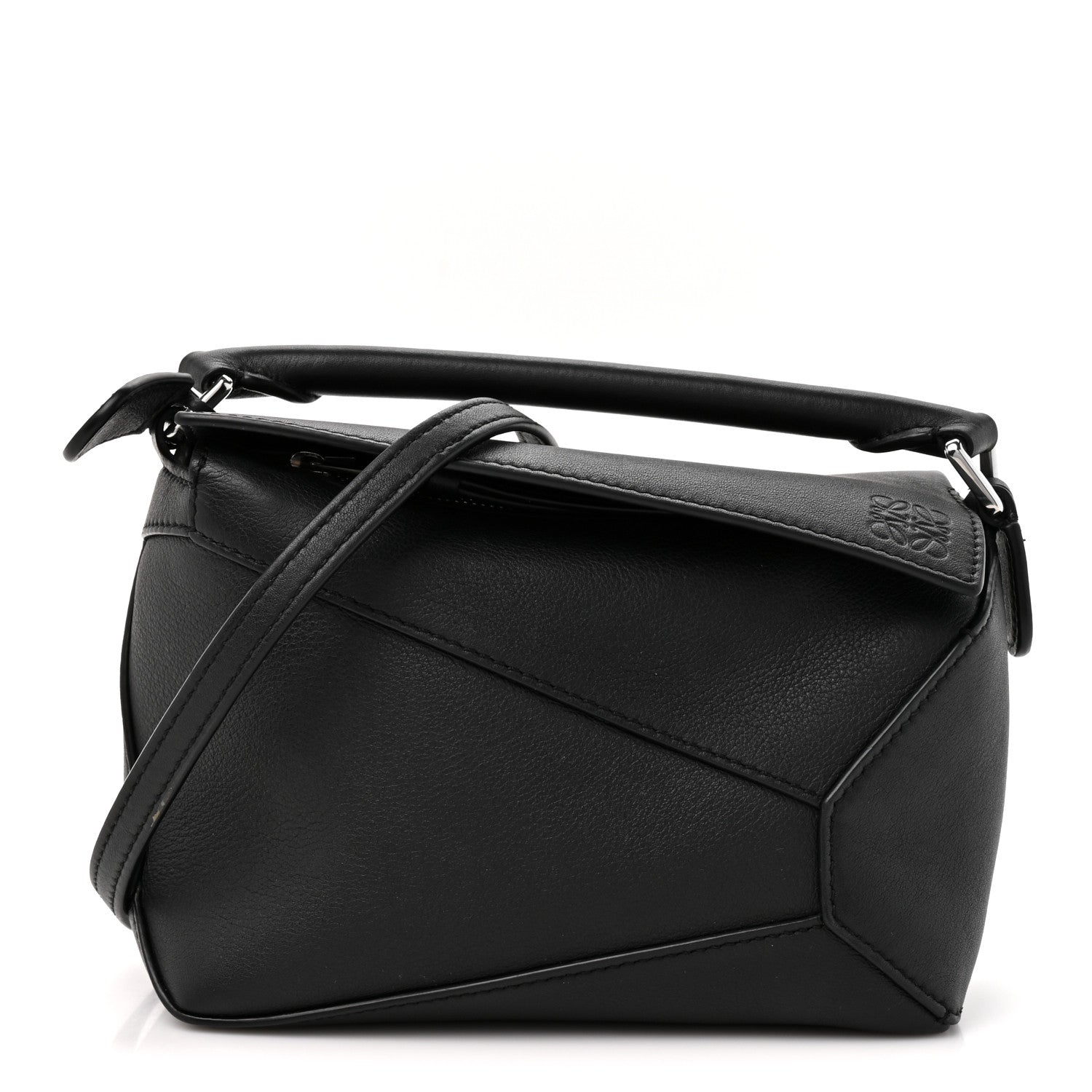 Loewe Calfskin Mini Puzzle Bag Black 1 of 12