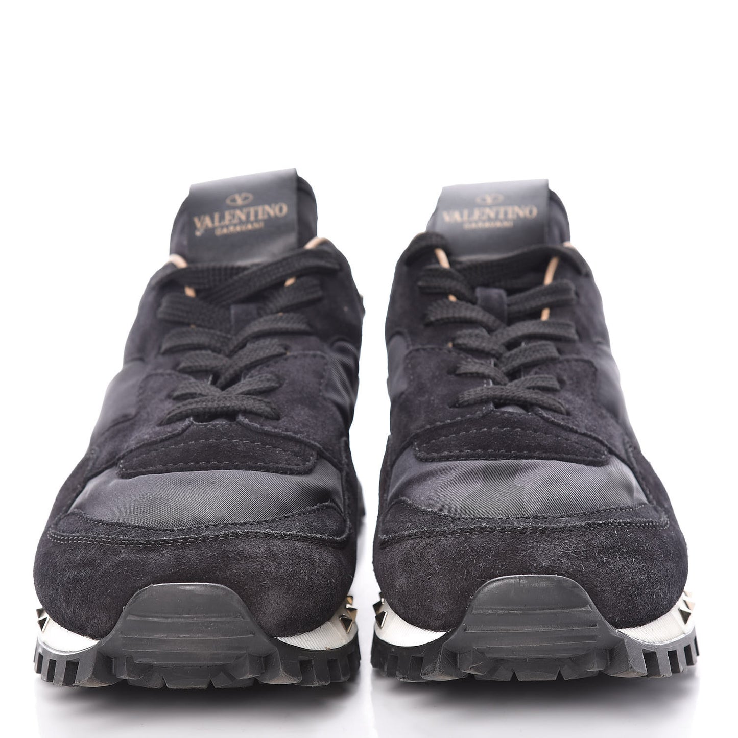Suede Nylon Camouflage Womens Soul Rockstud Sneakers 39 Black