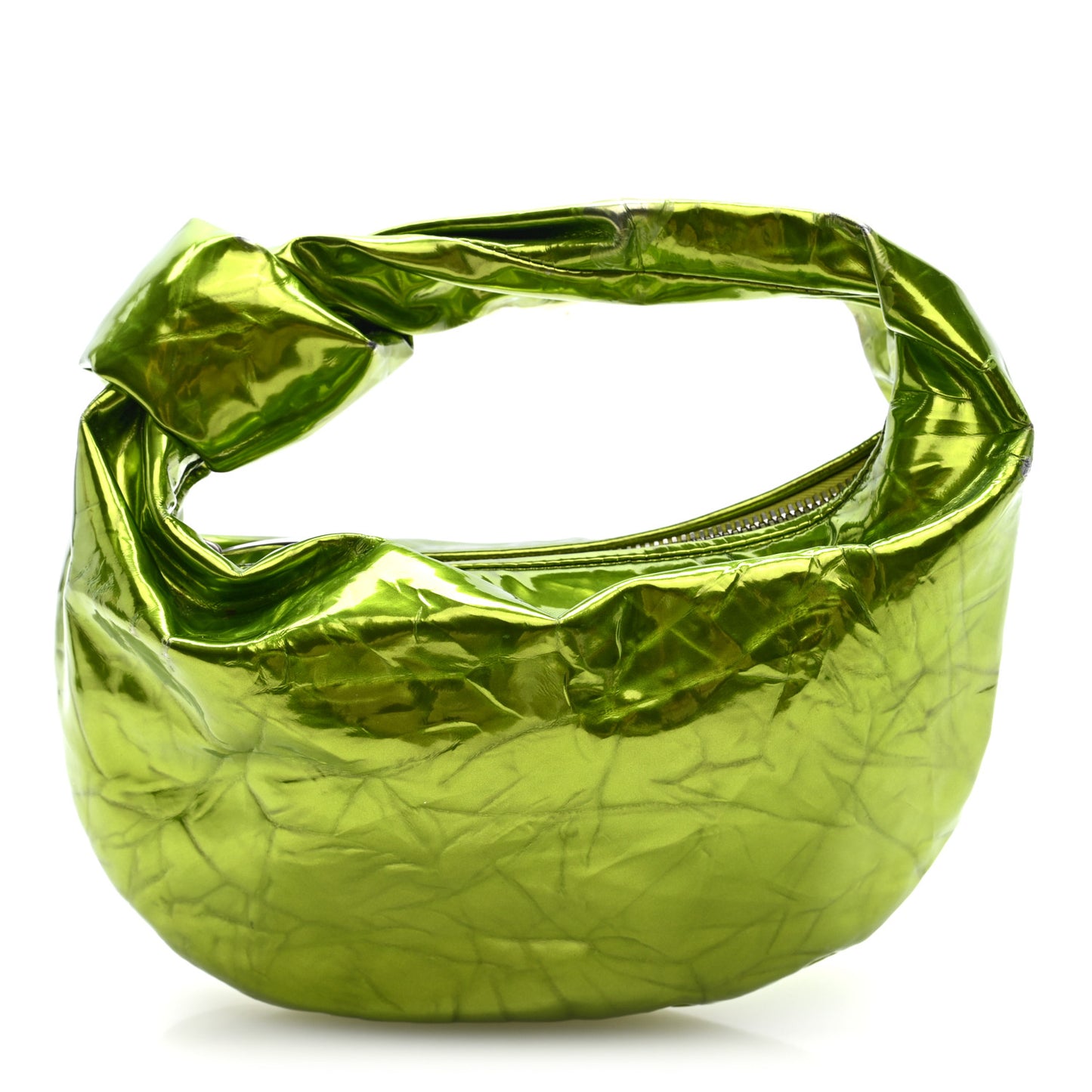 Metallic Crushed Calfskin Mini Jodie  Chlorophyll