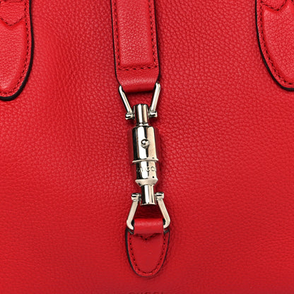 Gucci Soft Calfskin Small Jackie Top Handle Bag Hibiscus Red 5 of 10