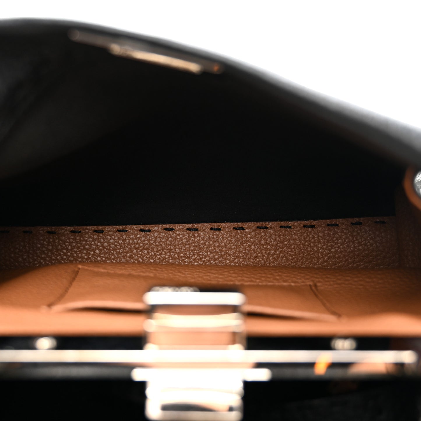 Cuoio Romano Selleria Bi-Color Mini Peekaboo Iconic Satchel Black Mou