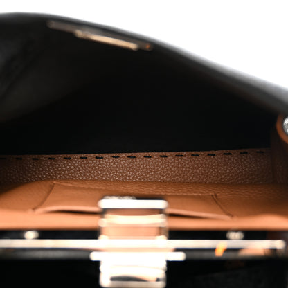 Fendi Cuoio Romano Selleria Bi-Color Mini Peekaboo Iconic Satchel Black Mou 5 of 10