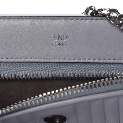 Fendi Shiny Nappa Trapuntata Small DotCom Click Chain Satchel Ardesia 7 of 9